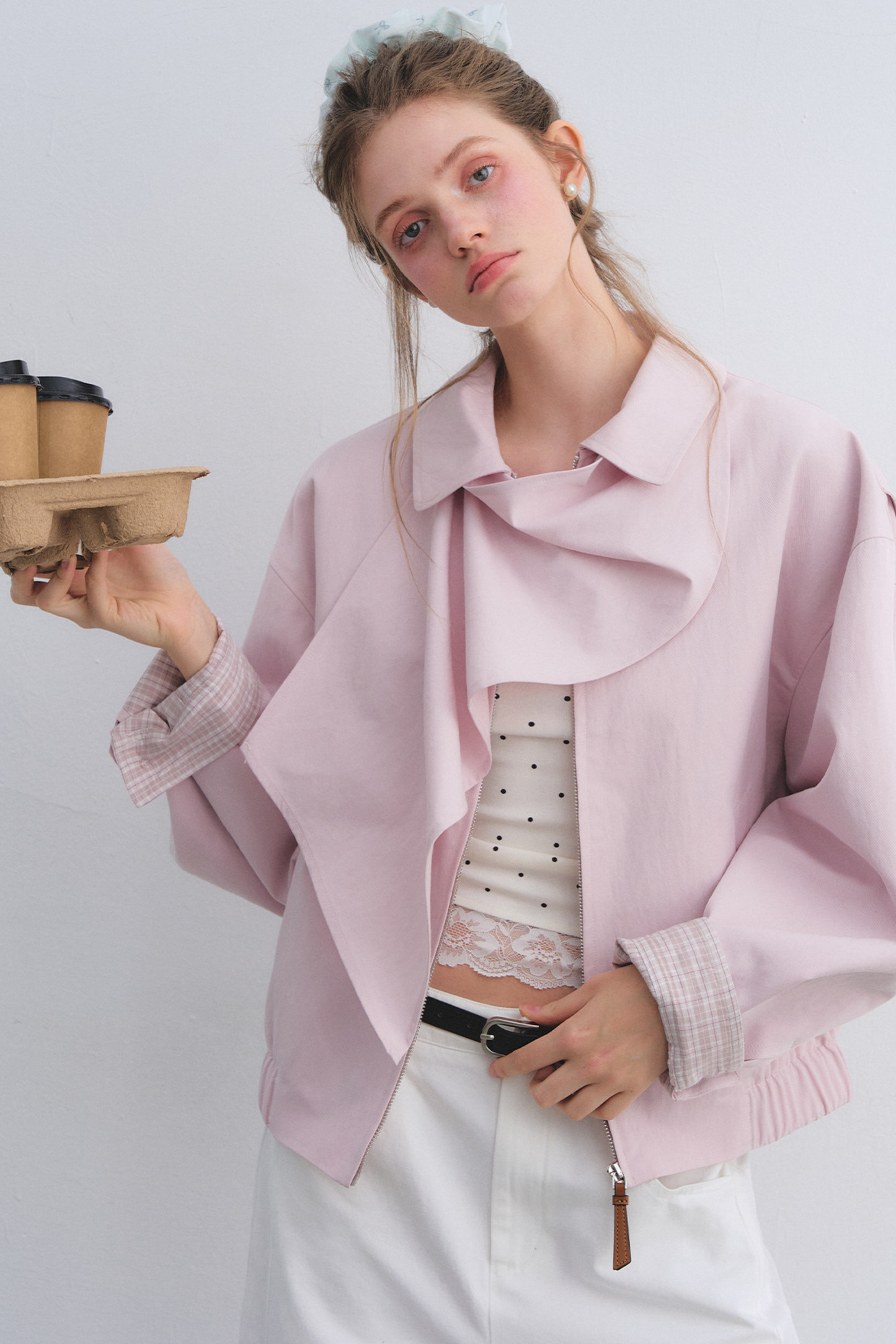 Detachable Shawl Collar Flight Jacket