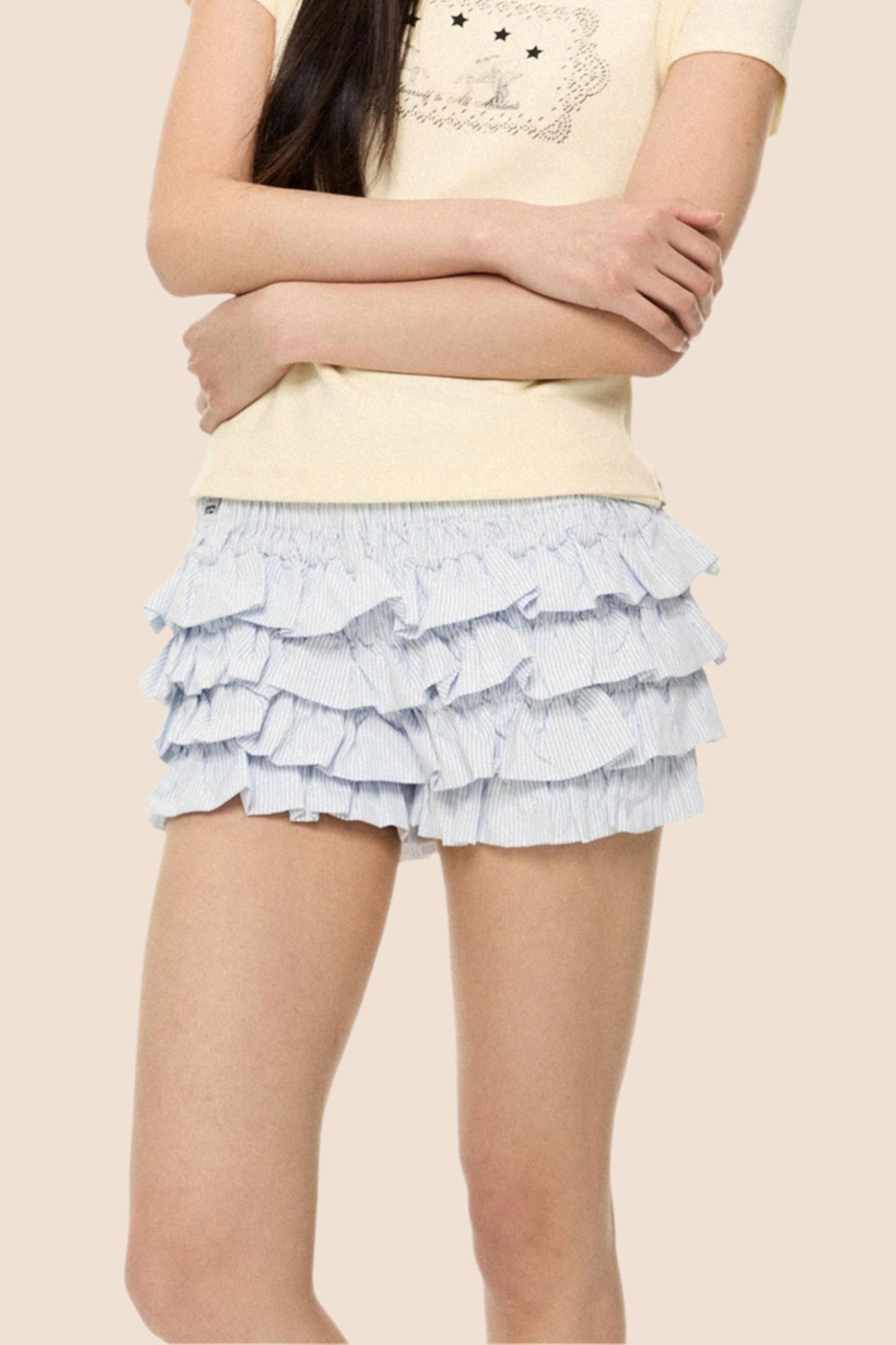 French Fluffy High-Waist Skirt