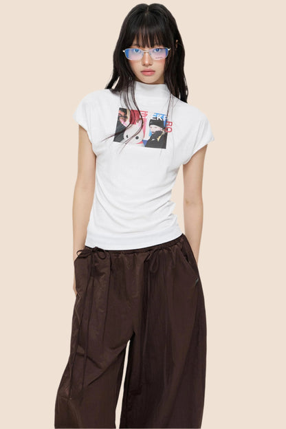 Fitted Short Sleeve Crop Tee