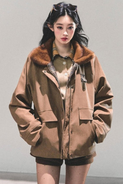 Fake Two Korean Long-Sleeve Knit Top