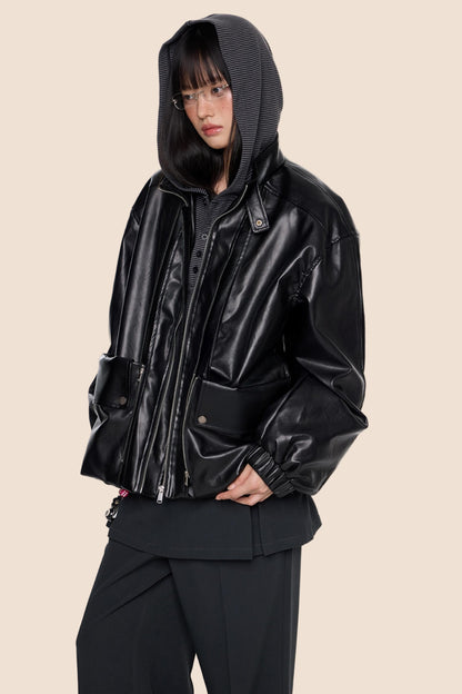 Autumn Vintage PU Leather Jacket