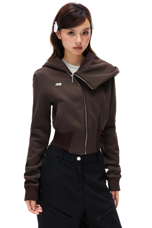 Diagonal Placket Fleece Jacket