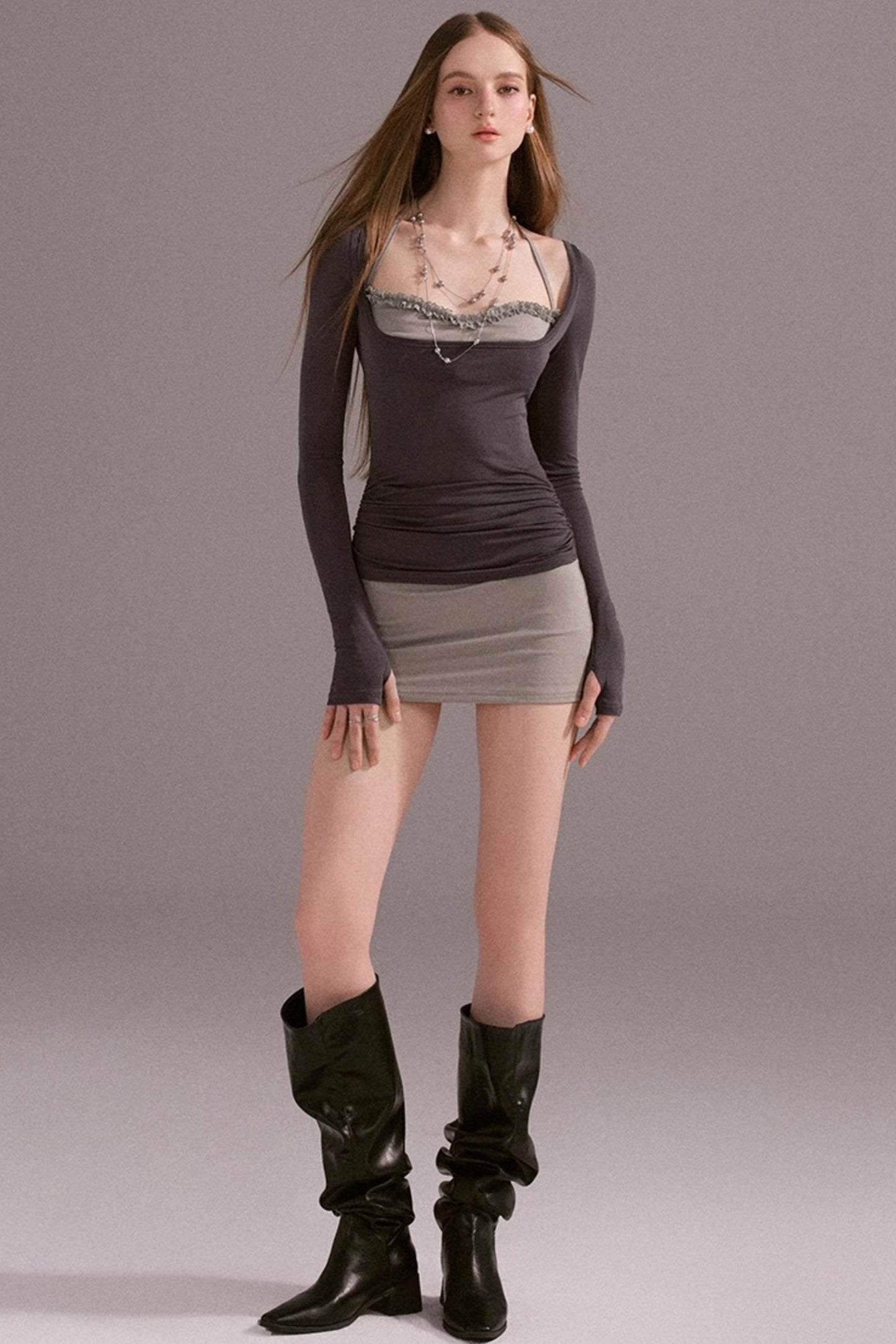 Hot Girl Lace Wrap Dress