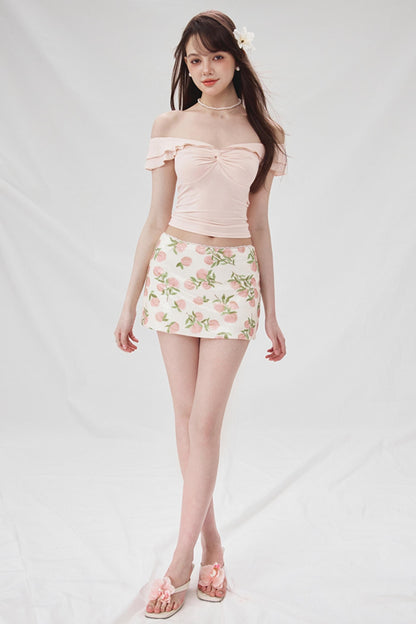 Wood-Inspired One-Shoulder Tee