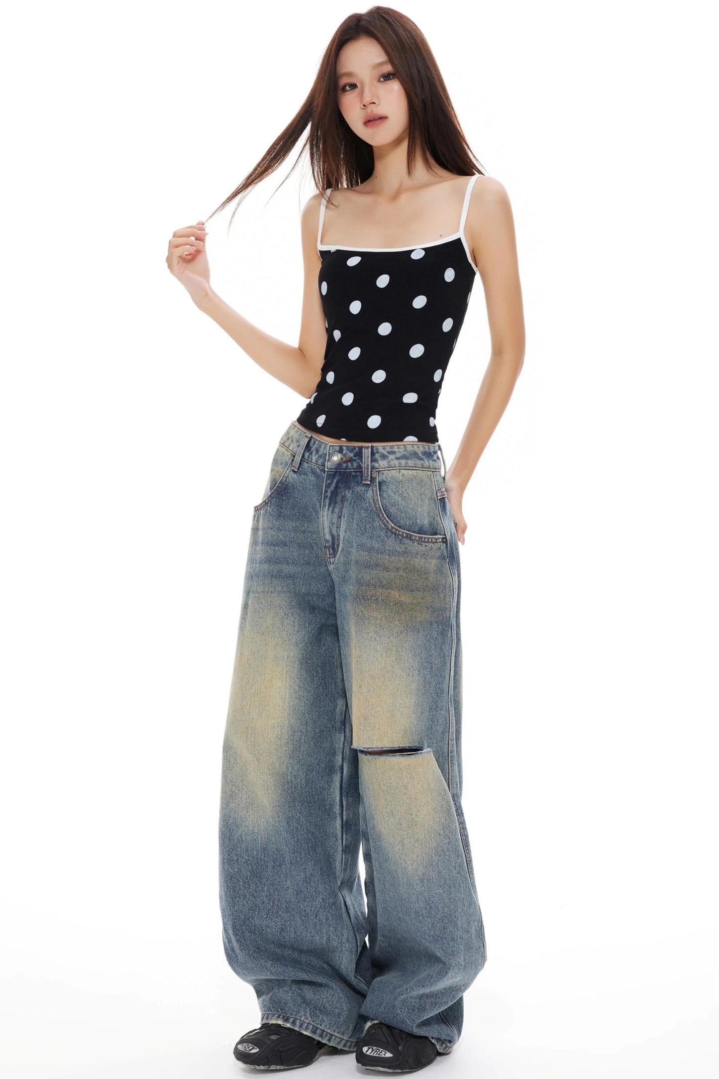 Polka Suspender Vest