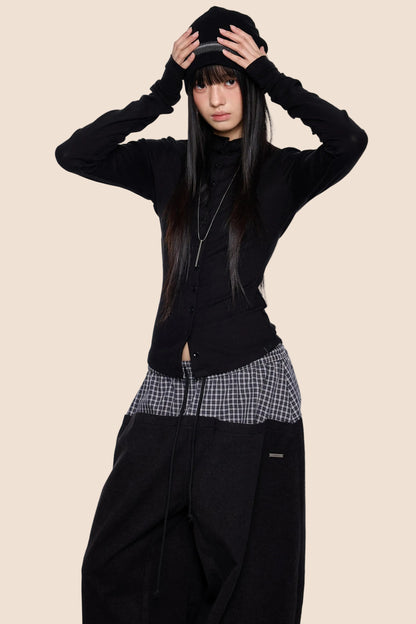 Lightweight Pleated Cardigan