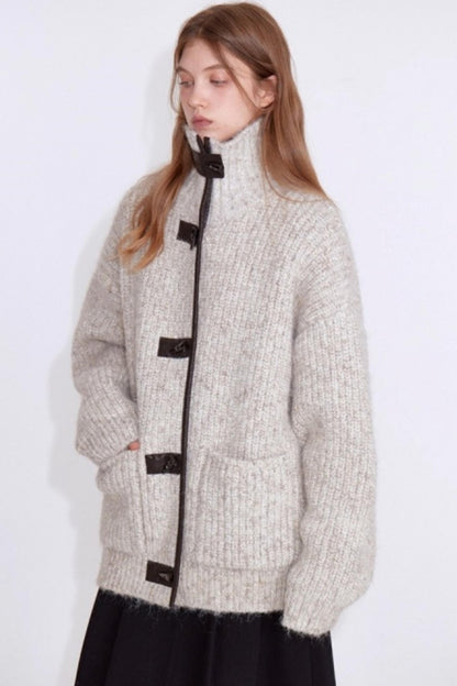 Variegated Wool Knit Jacket