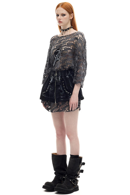 Hand Painted Punk Short Skirt