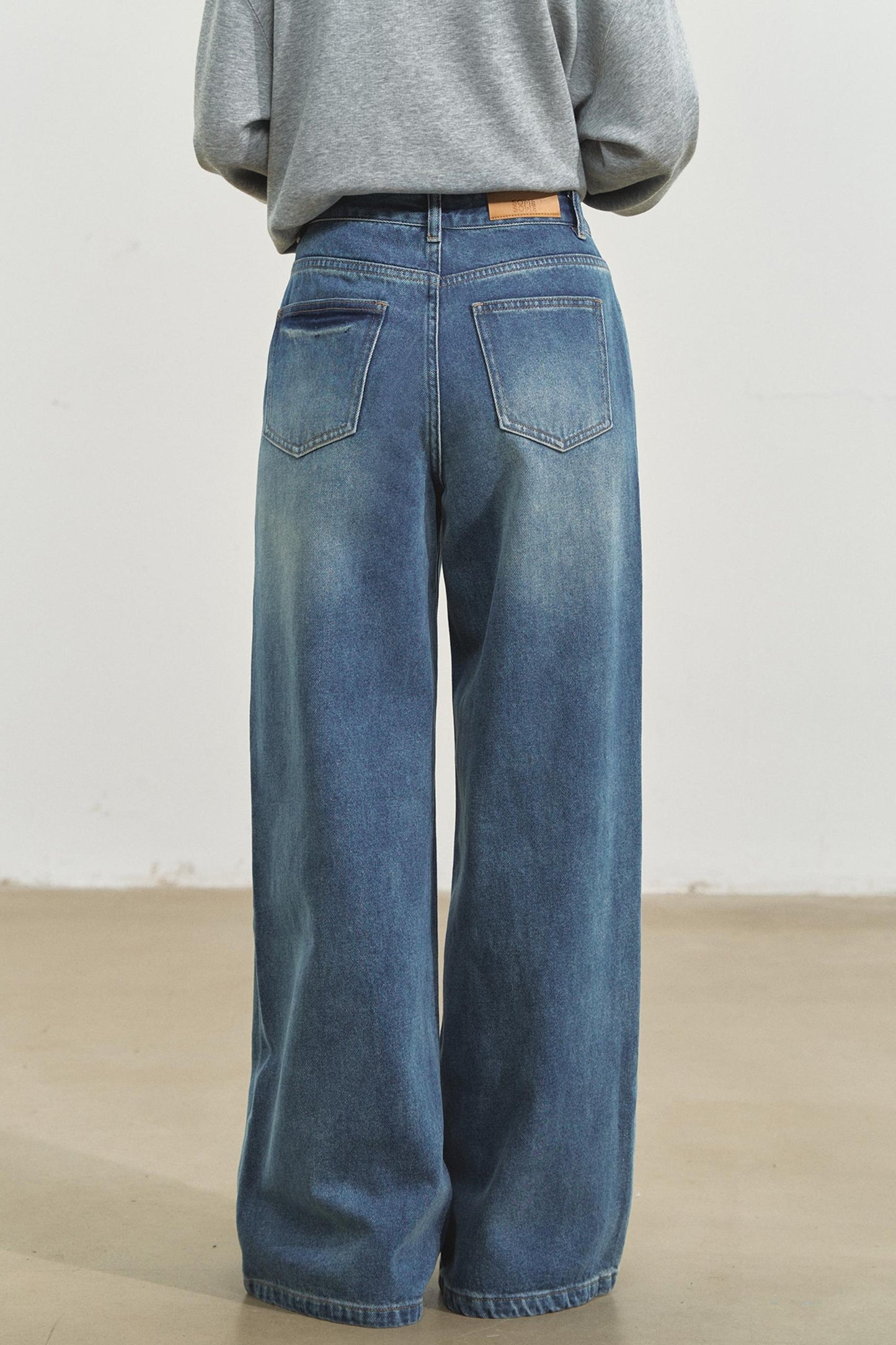 Cute Wide-Leg Jeans Pants