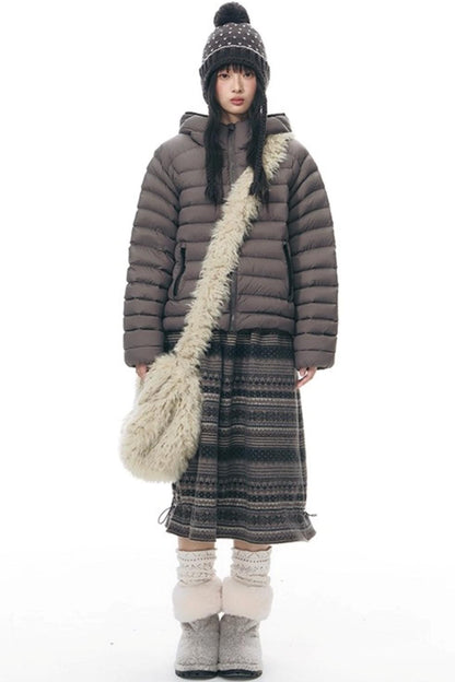 Knitted Patchwork Slim Dress Set-Up