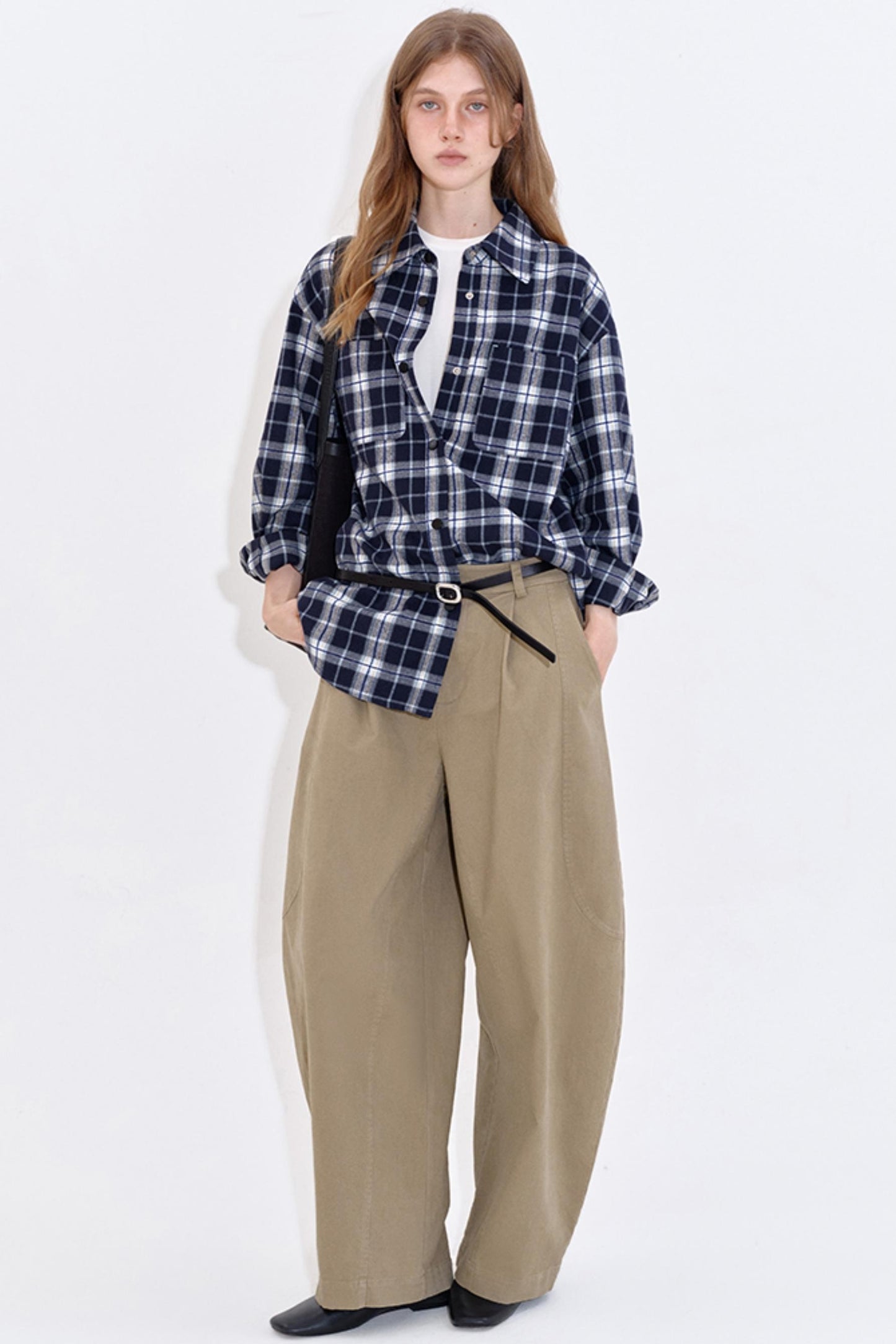 High-End Texture Cotton Pants