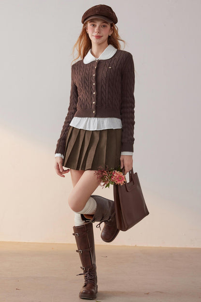 Metal Buckle Knitted Sweater