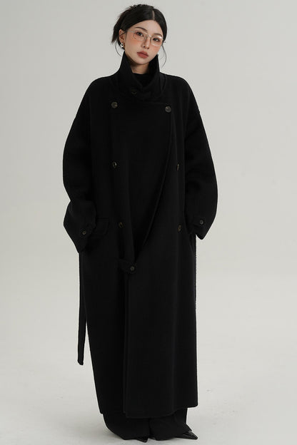 Woolen Silhouette Long Coat