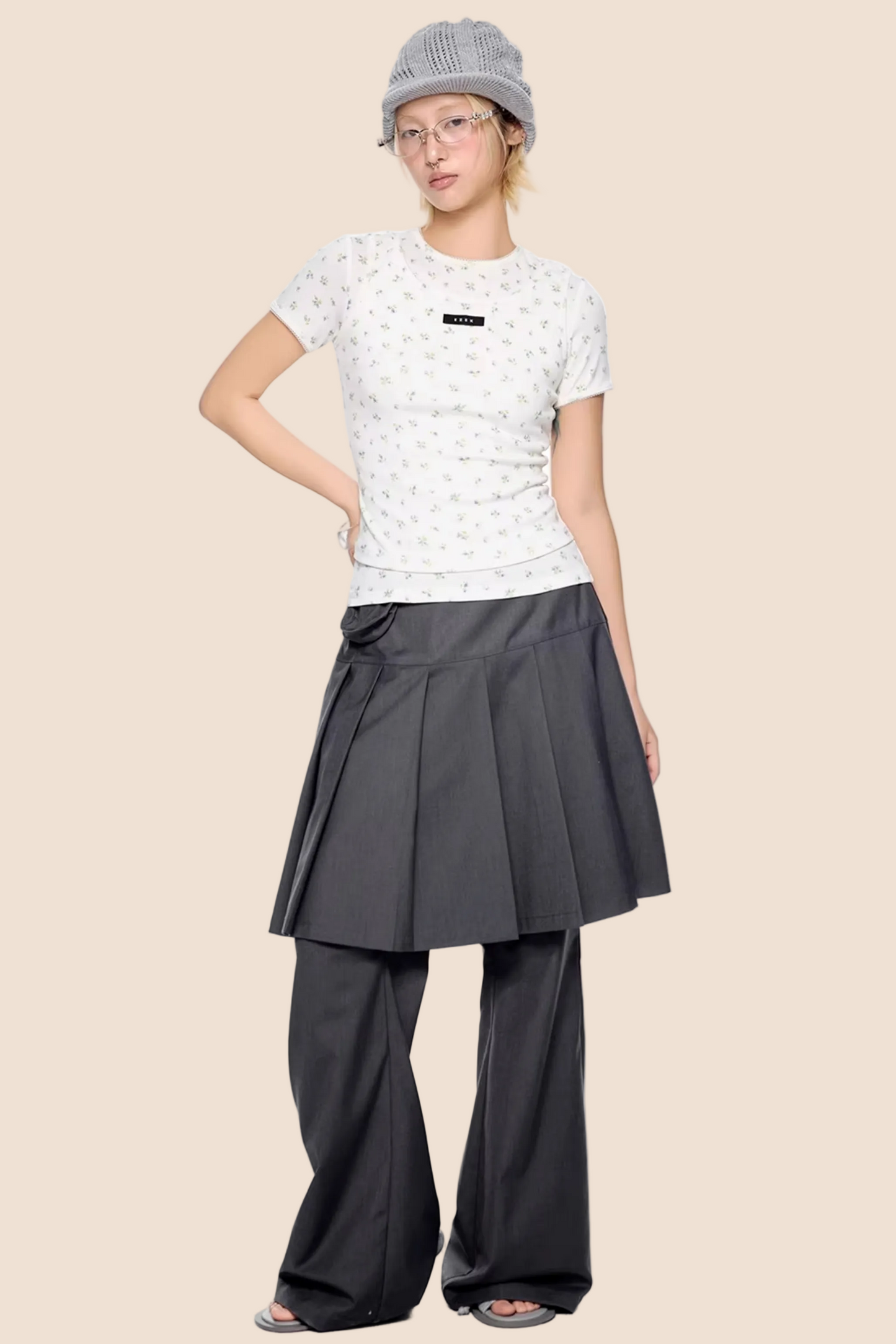 Blumenmuster Retro Top