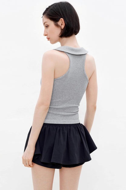 Sleek V-Neck Knit Vest