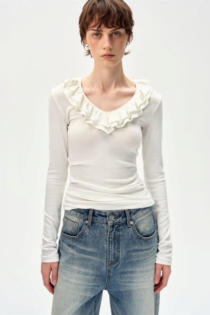 Lace V-Neck Slimming Top