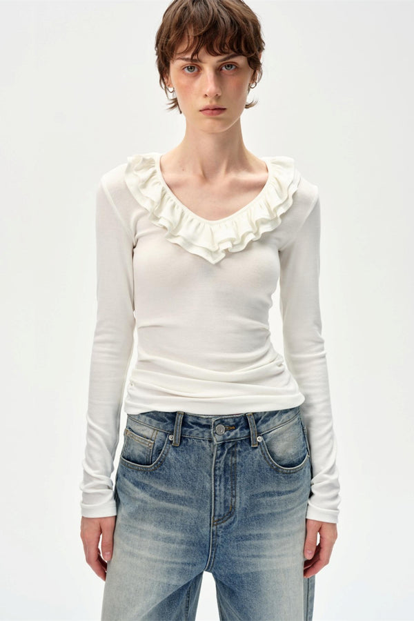 Lace V-Neck Slimming Top