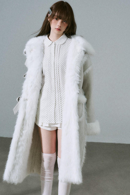 Sweet Silver Grey Fur Jacket