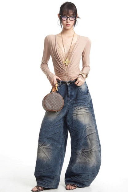 Lace Splicing V-Neck Top