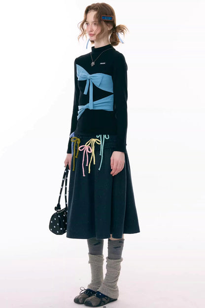 Ruffled Multi-Color Bow Skirt