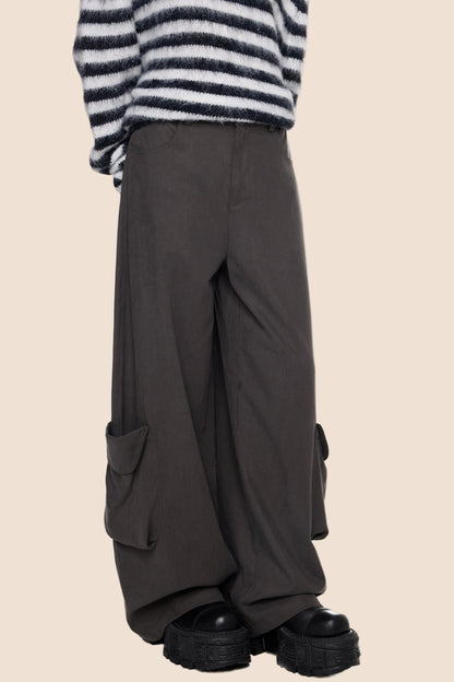 Fall Retro Wide-Leg Pants