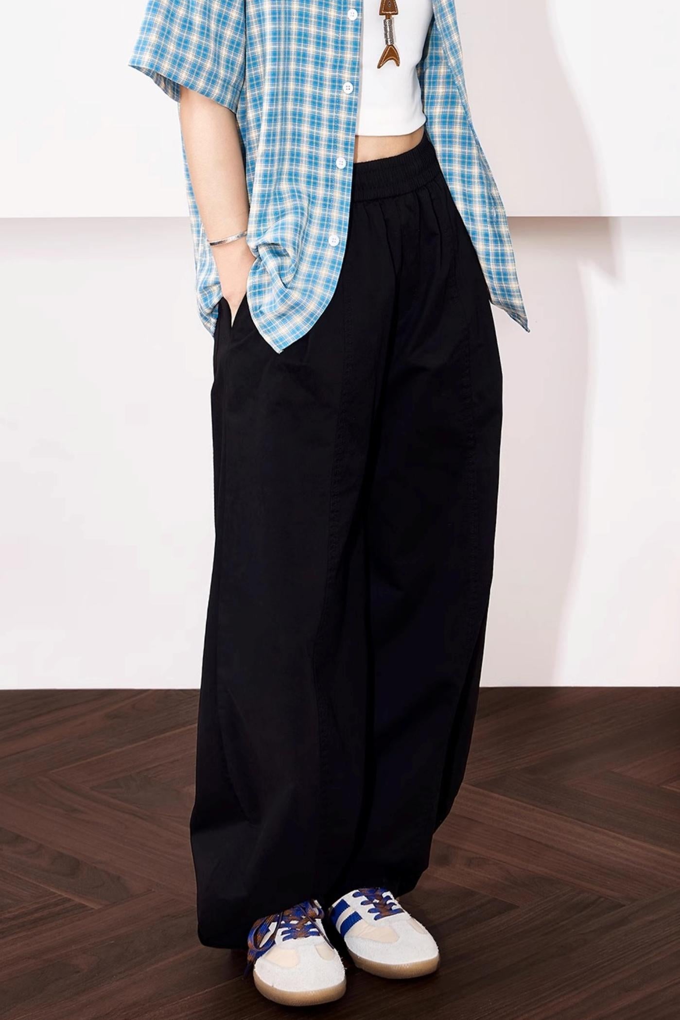 Relaxed Wide-Leg Cotton Pants