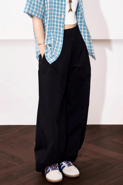 Relaxed Wide-Leg Cotton Pants