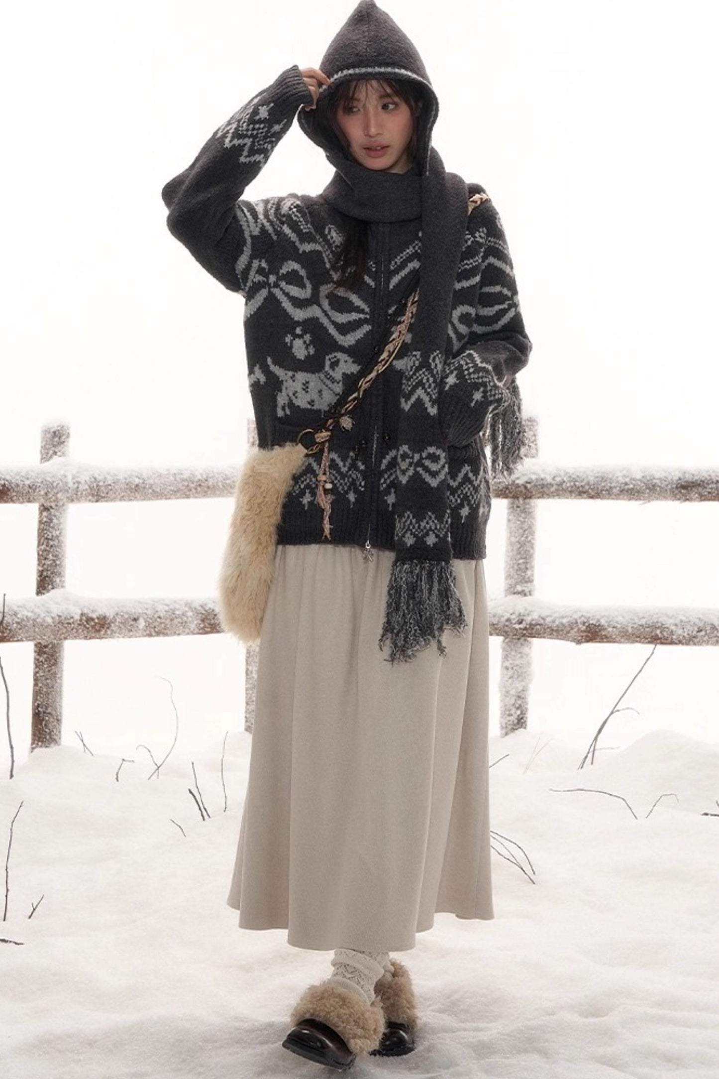 Retro Wool Scarf Hat