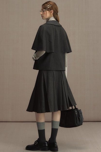 Retro Cape Vest Shawl Jacket Set-Up