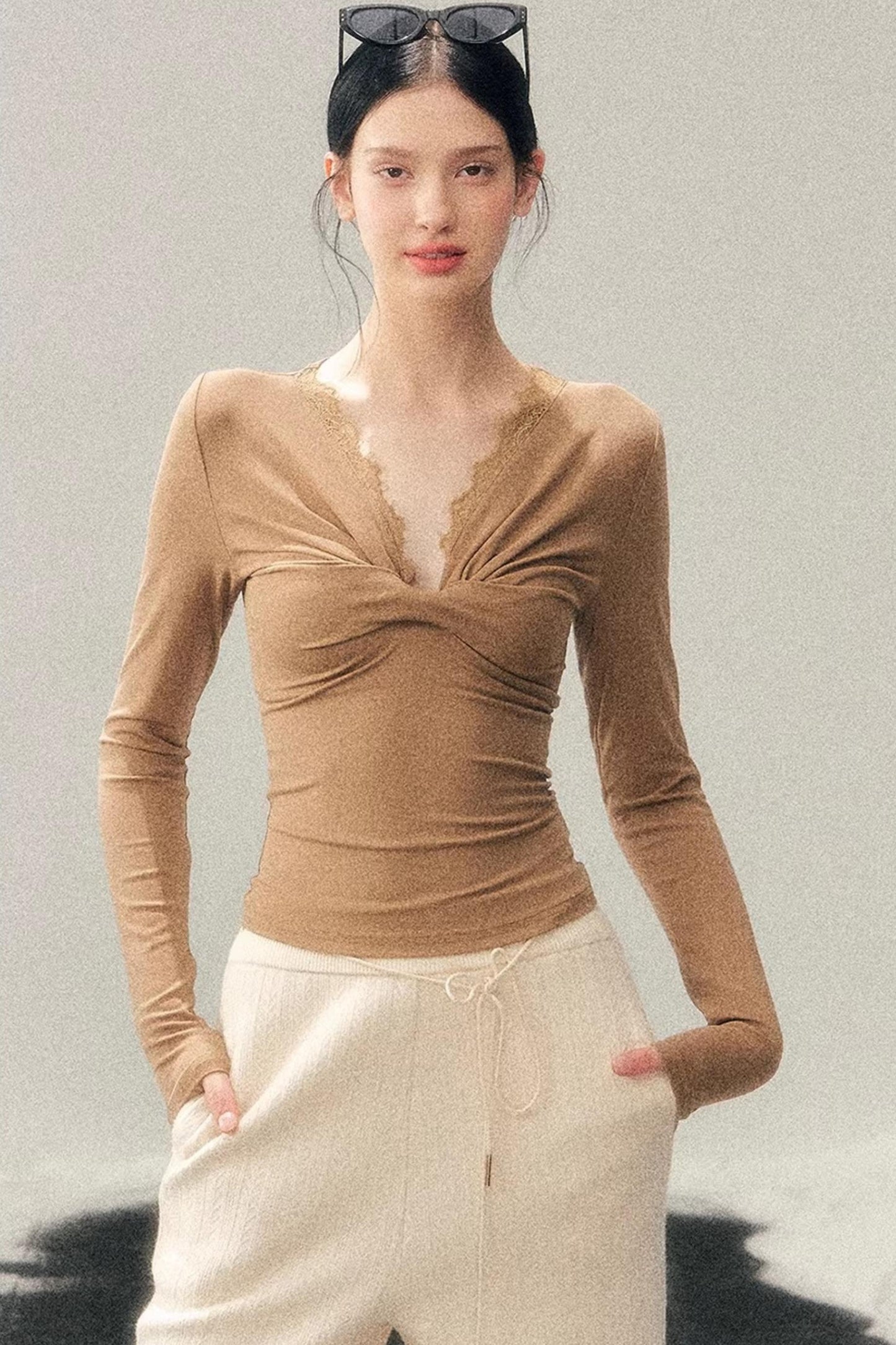 Ancient White Moonlight Lace Top