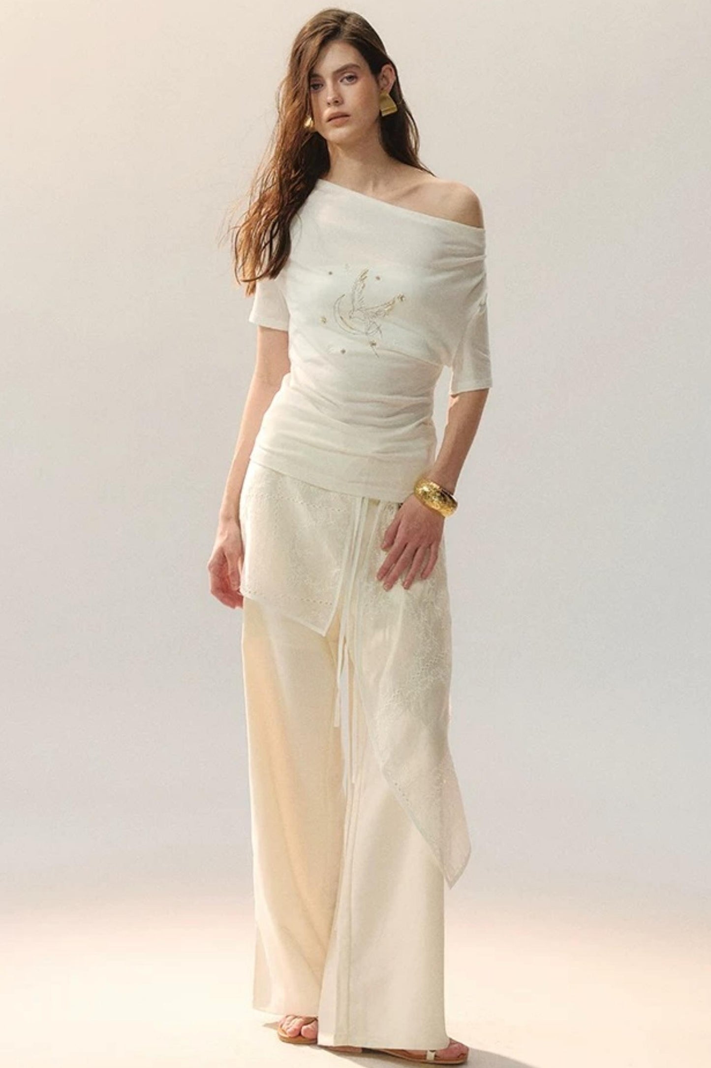 Asymmetric Beaded Bird Top