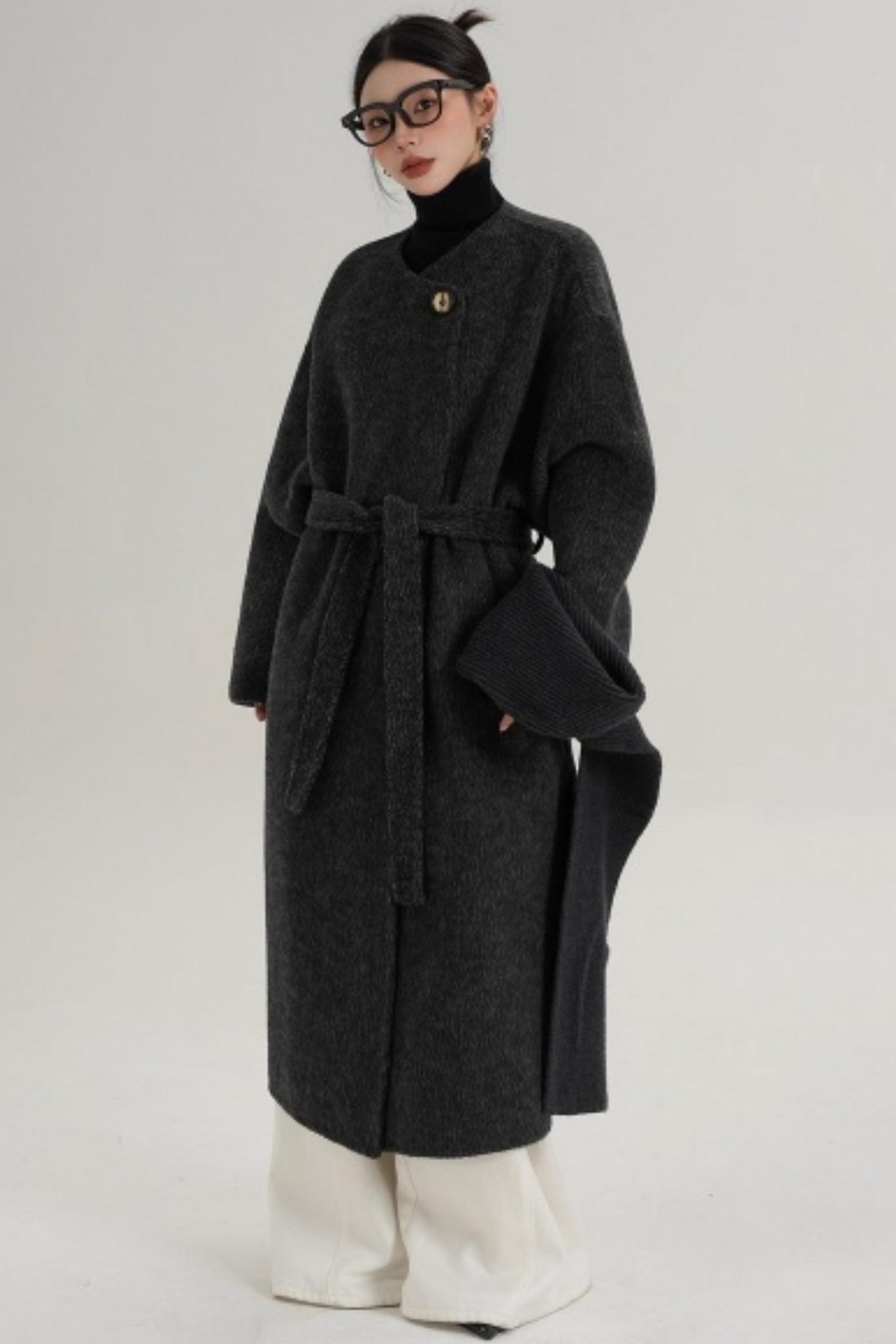 Hooded Double-Sided Wool Coat