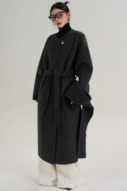 Hooded Double-Sided Wool Coat
