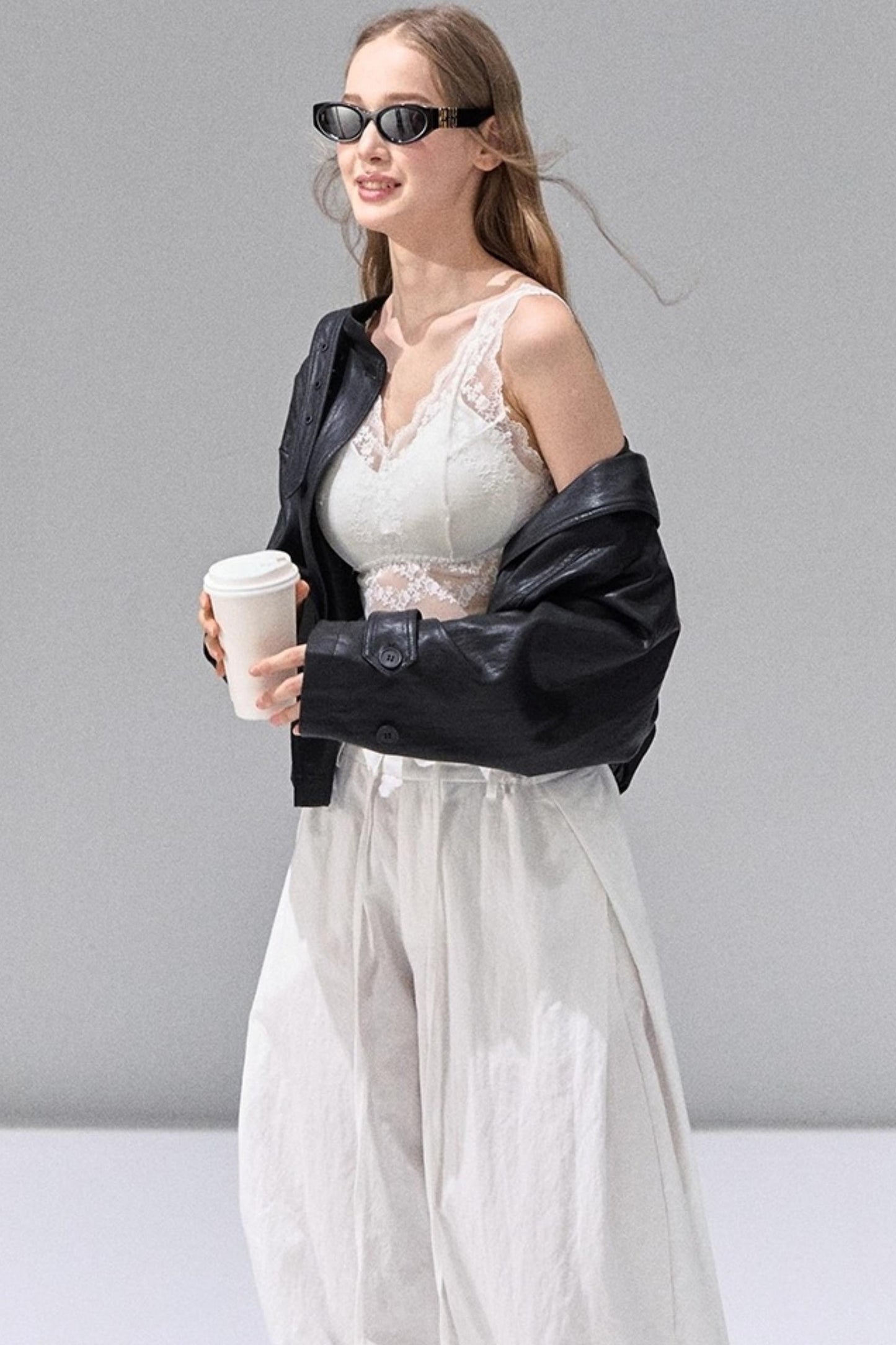 Black Leather Short Jacket