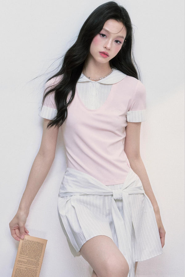 Chic Strappy Shirt Dress