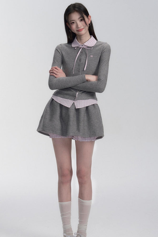 Mock Two-Piece Check Set-Up