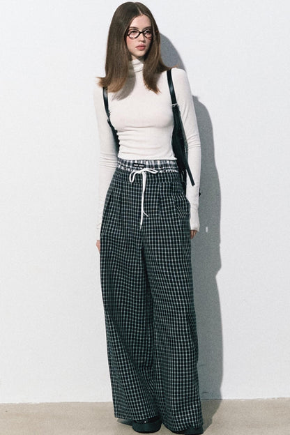 Drawstring Straight-Leg Slouchy Pants