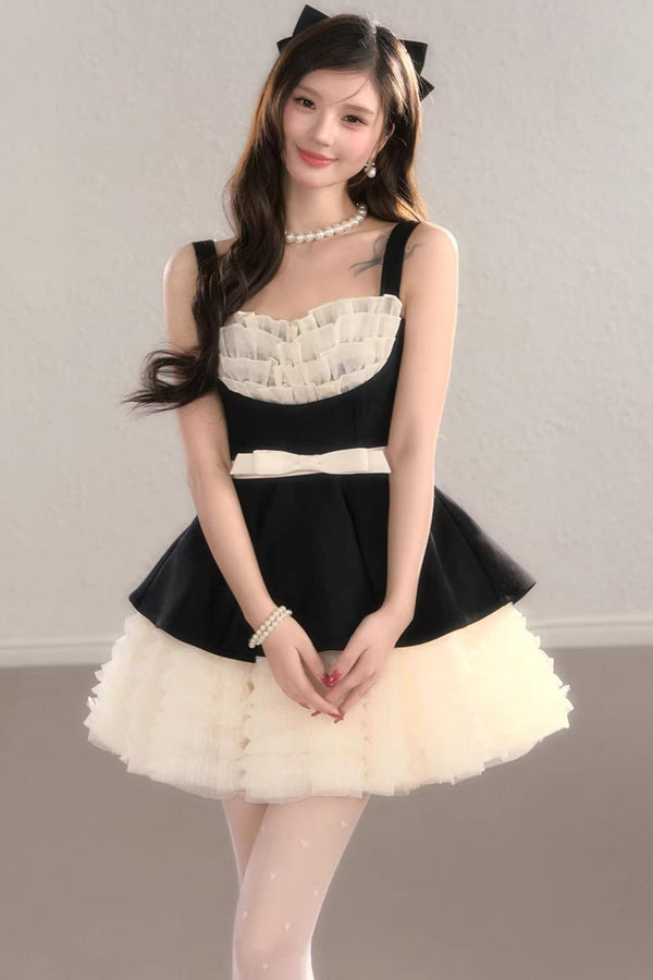 Gauze Lace Ball Gown Dress