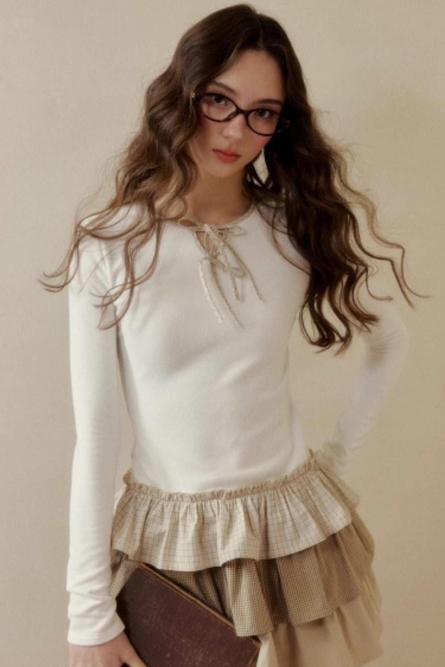 Retro Plaid Knit Tutu Skirt Dress