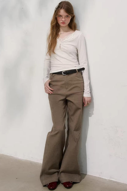 Cloud Cedar Lace Patchwork Top