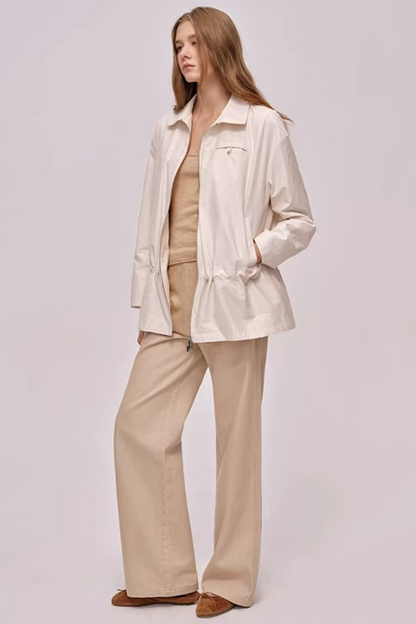 Custom-Dyed Apricot Denim Pants