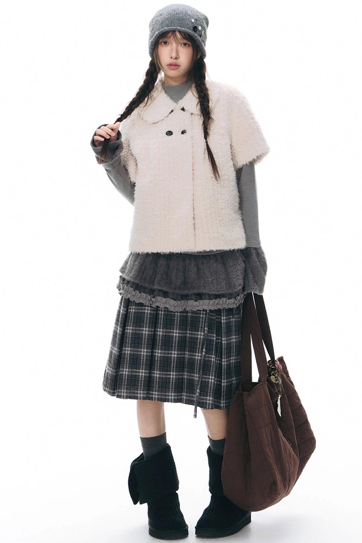 Lamb Wool Two-Piece Sweater Set-Up