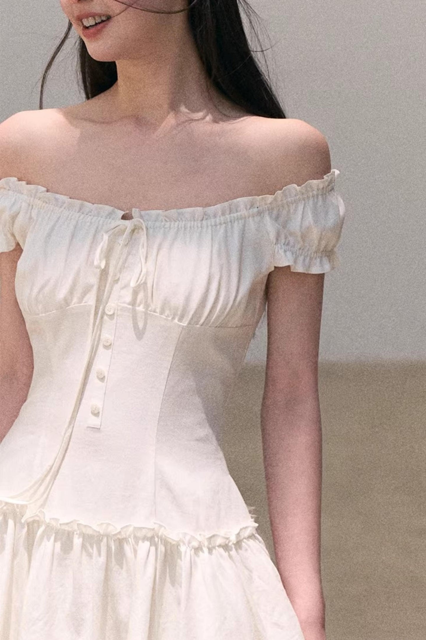 Fog in the Forest Linen Dress