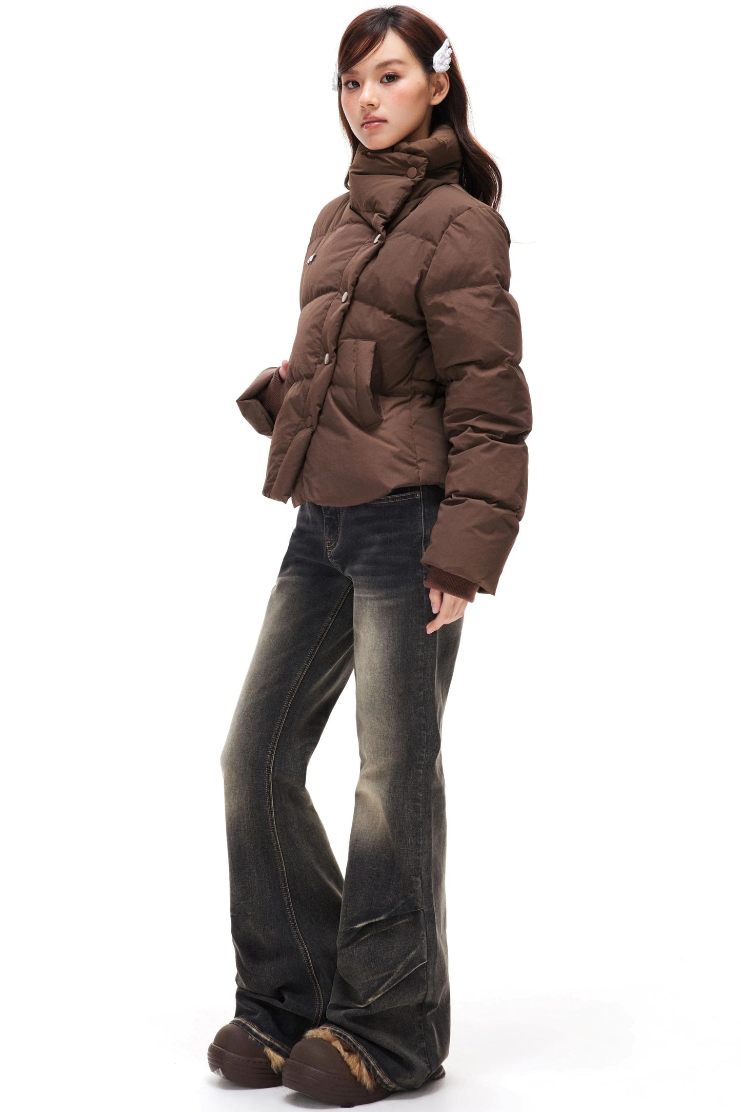 Retro Stand Collar Cotton Jacket