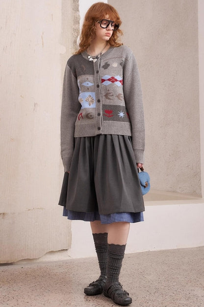 Fair Isle Slim Fit Cardigan