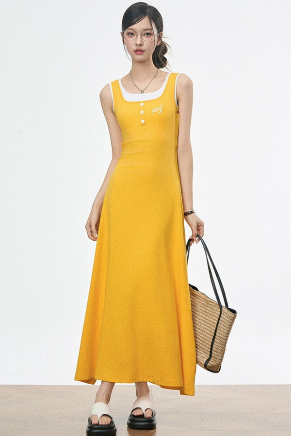 Summer Halter Maxi Dress With Shirt Set-Up