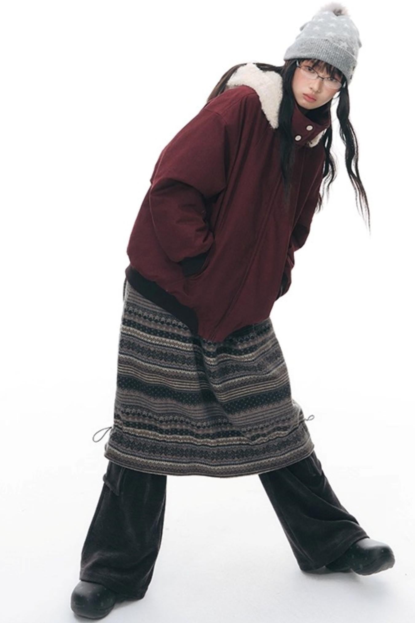 Chenille Slim Flared Pants