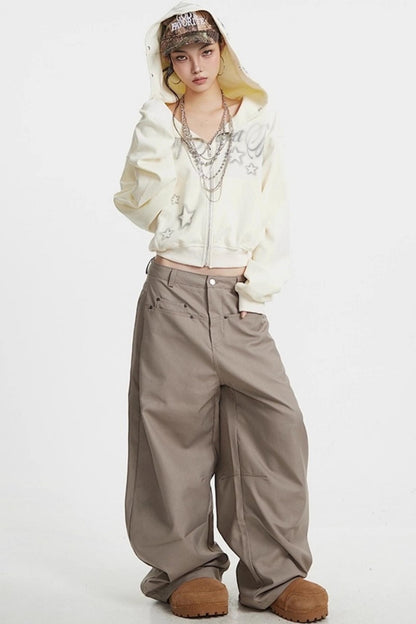 Lazy Zipper Hooded Jacket