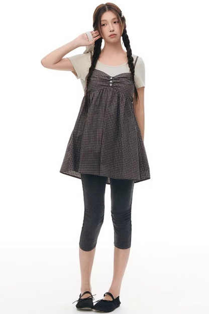 Fake Two-Piece Cotton Top