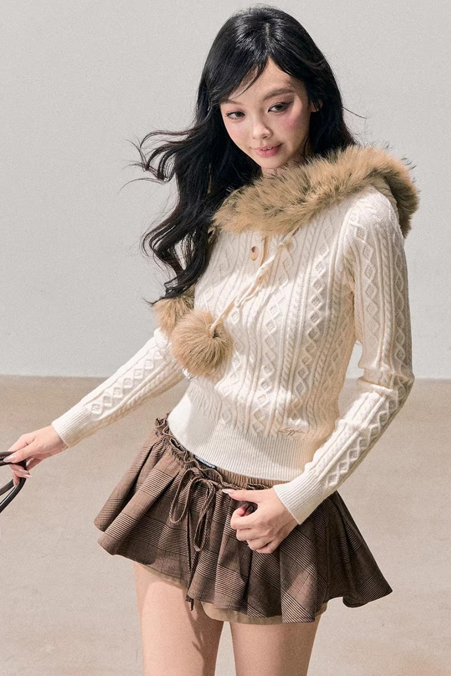 Snowfall Plush Hooded Sweater